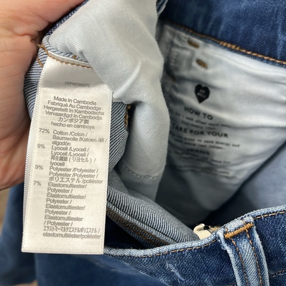 Madewell 11" HighRise Roadtripper Skinny Jeans Slit-Hem Edition Size 24 - Picture 6 of 7